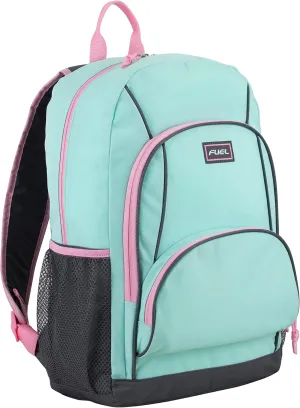 FUEL Multi Pocket Backpack with Fun Prints, Casual Daypack, Multipurpose Bag - Carnival Mint