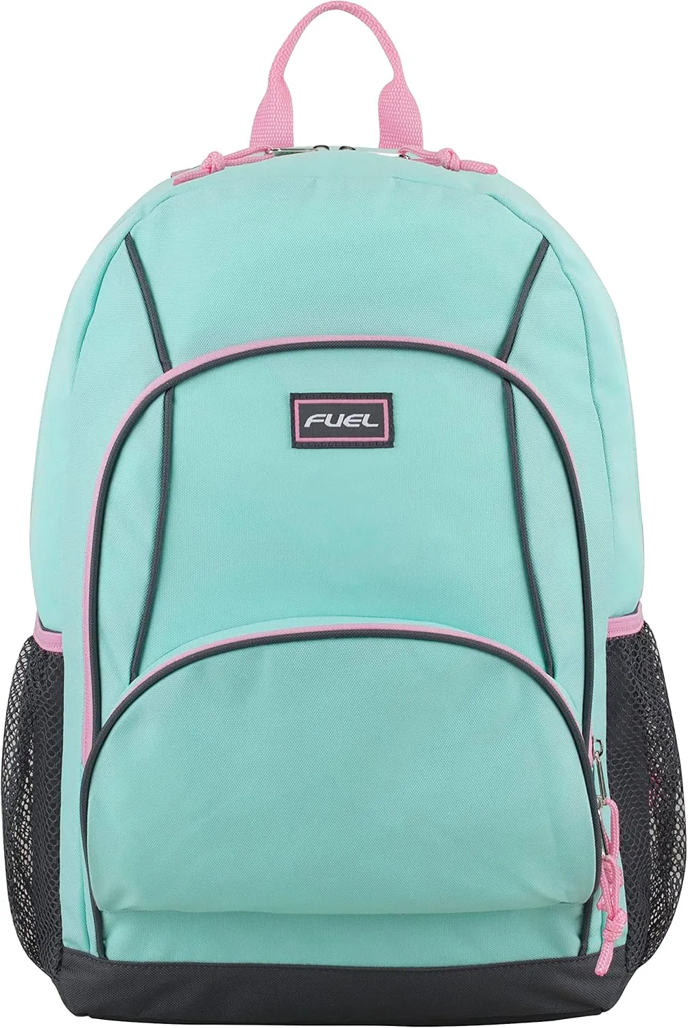 FUEL Multi Pocket Backpack with Fun Prints, Casual Daypack, Multipurpose Bag - Carnival Mint