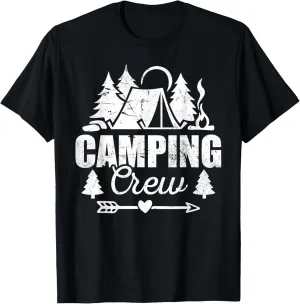 Funny Camping Crew Family Outdoor Sunset Summer Camp Lover T-Shirt