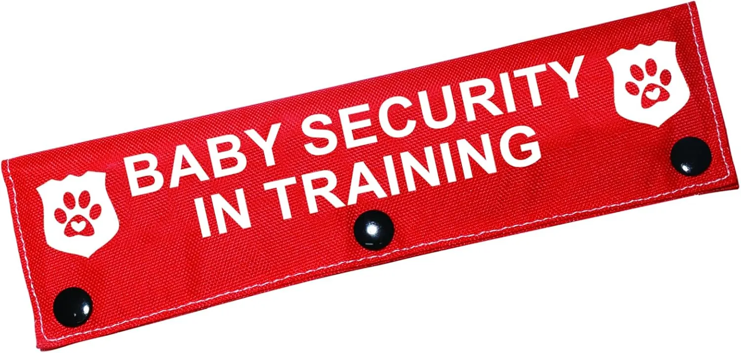 Funny Dog Leash Sleeve Pregnancy Announcement Gift Baby Security in Training Dog Leash Wrap with Alert Hanging ID Patch Tag(Baby Security-Sleeve)