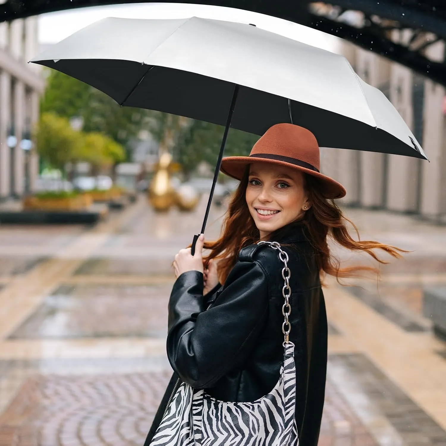 G4Free Travel Umbrella Ultralight UPF 50  UV Protection Compact Umbrella Super Slim Small Mini Automatic Open and Close