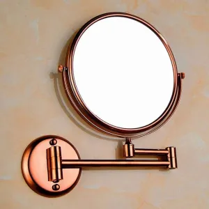GALSOR Makeup Mirror Vanity Mirror Bathroom Makeup Mirror,Beauty Mirror Wall-Mounted Vanity Mirrors Folding Double-Sided Bathroom Mirror for Dressing Tables Bedroom Cosmetic Mirror (Size : 6 inch)