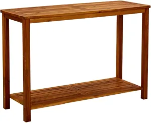 Garden Console Table Solid Acacia Wood, Outdoor Side Tables for Hallway, Kitchen, Living Room - Durable Furniture, Farmhouse, Camping, Dining