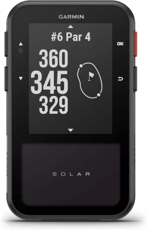 Garmin Approach® G20 Solar, GPS Golf Handheld with Solar Charging, Sunlight-Readable High Resolution Display, Built-in Magnet to Mount On Your Cart, Big Numbers for Easy Reading