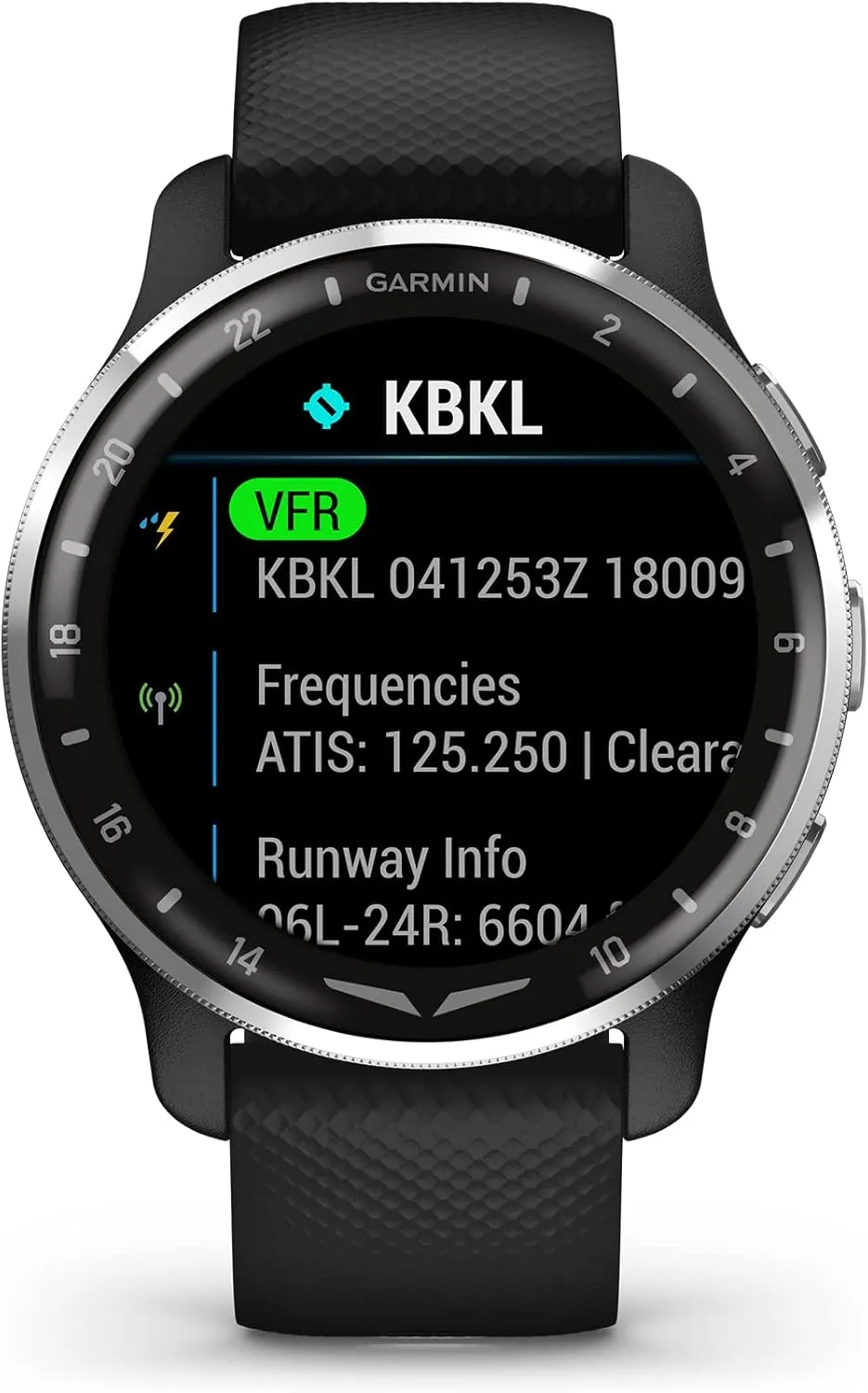 Garmin D2™ Air X10, Touchscreen Aviator Smartwatch with GPS, Aviation Weather, Call and Text, Health and Wellness Features and More, Black