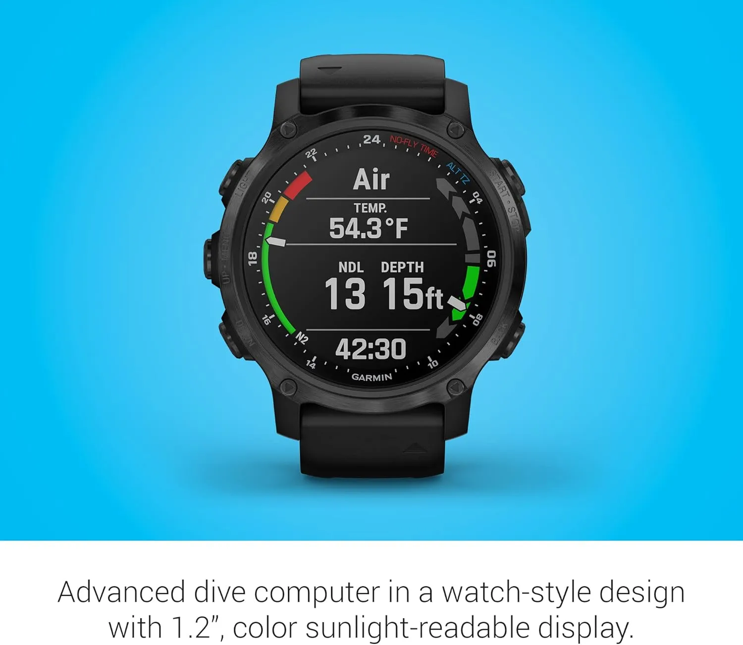 Garmin Descent Mk2S, Smaller-Sized Watch-Style Dive Computer, Multisport Training/Smart Features, Gray with Black Silicone Band, (010-02403-03)