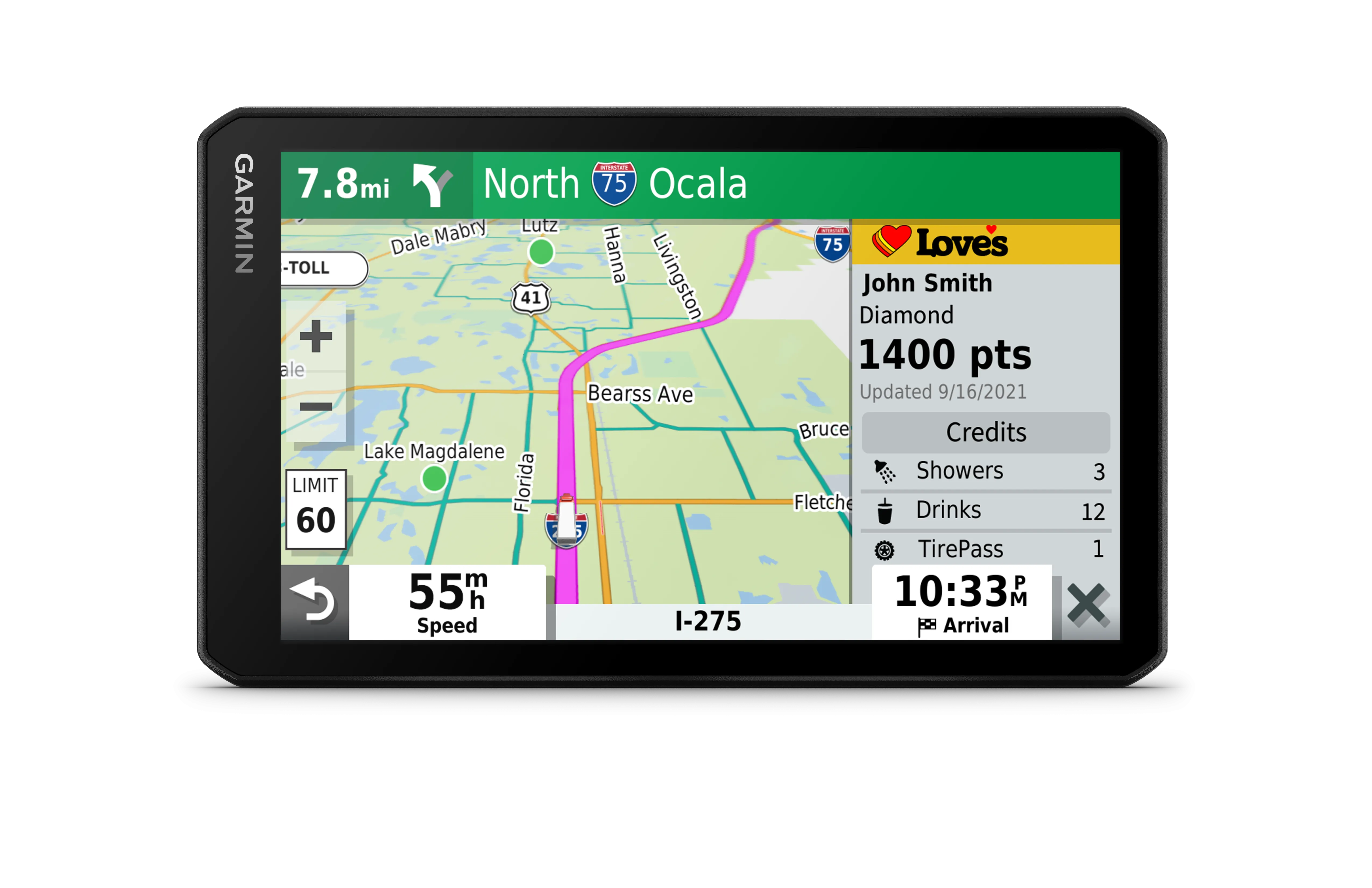 Garmin dezlCam OTR710 Trucking Navigator with Built-in DashCam, Automatic Incident Detection, Custom Truck Routing with Wearable4U Power Bank Bundle