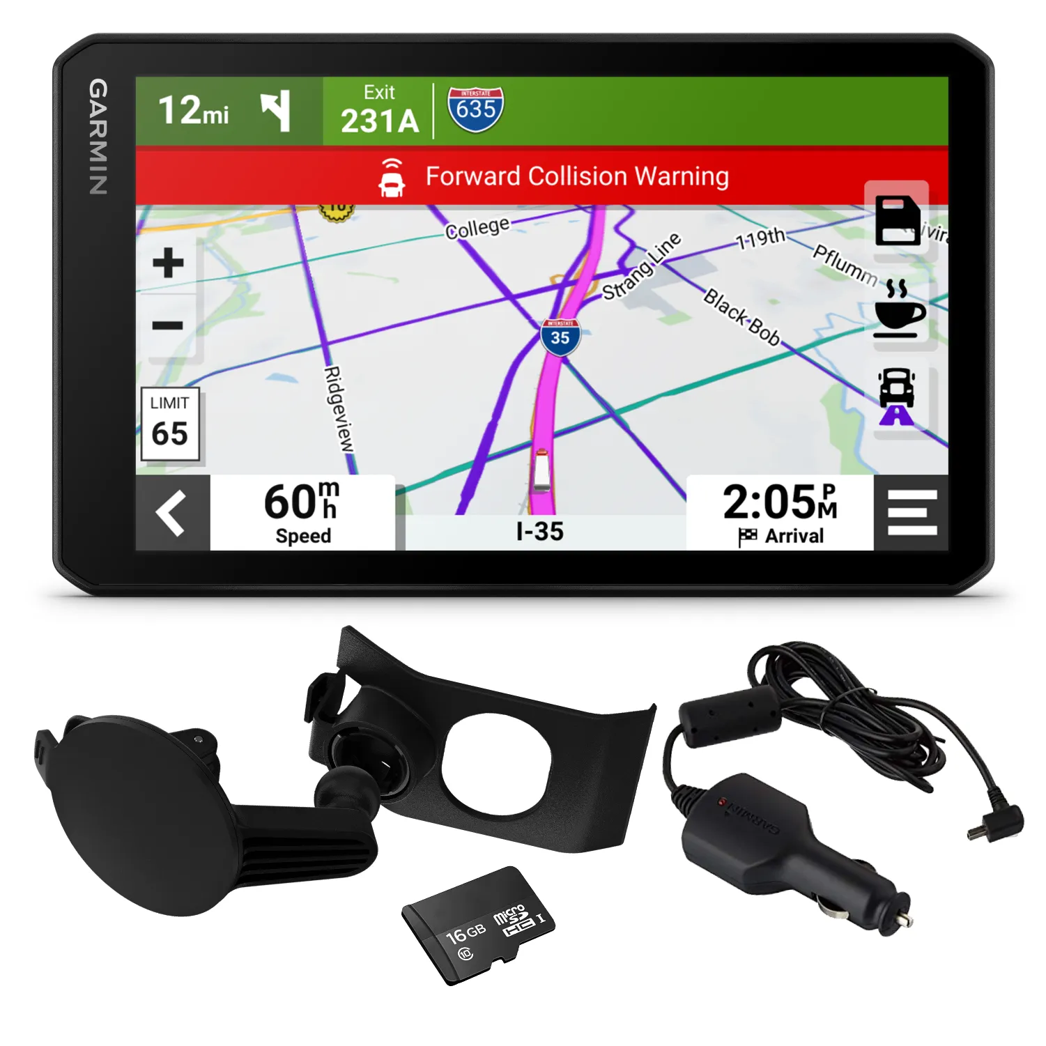 Garmin dezlCam OTR710 Trucking Navigator with Built-in DashCam, Automatic Incident Detection, Custom Truck Routing with Wearable4U Power Bank Bundle
