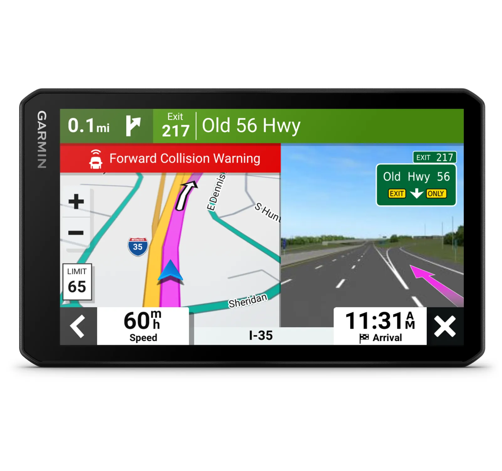 Garmin DriveCam 76, Large, Easy-to-Read 7” GPS car Navigator, Built-in Dash Cam, High-Resolution Birdseye Satellite Imagery