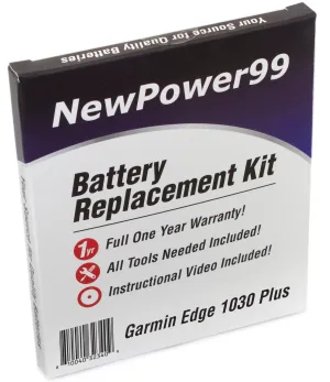 Garmin Edge 1030 Plus Battery Replacement Kit with Tools, Video Instructions, Extended Life Battery and Full One Year Warranty