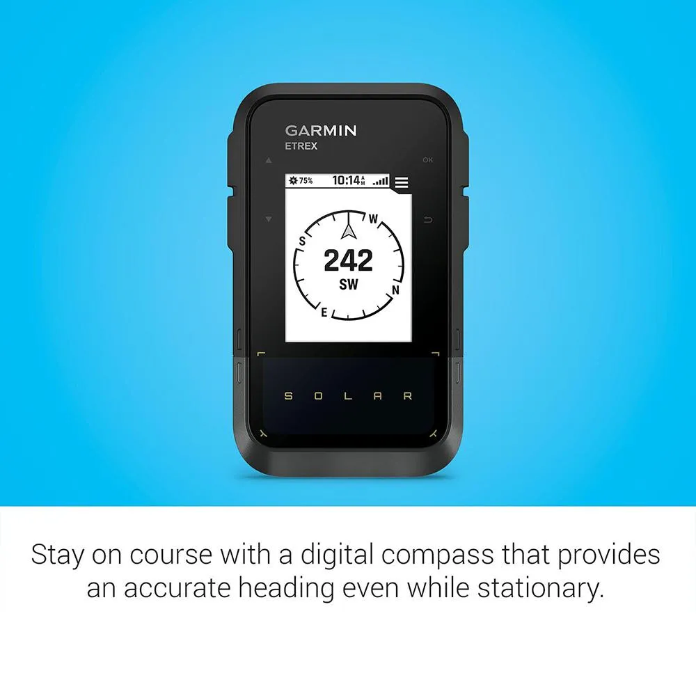 Garmin eTrex Solar Powered GPS Handheld Navigator   2 Year Warranty & Bracelet