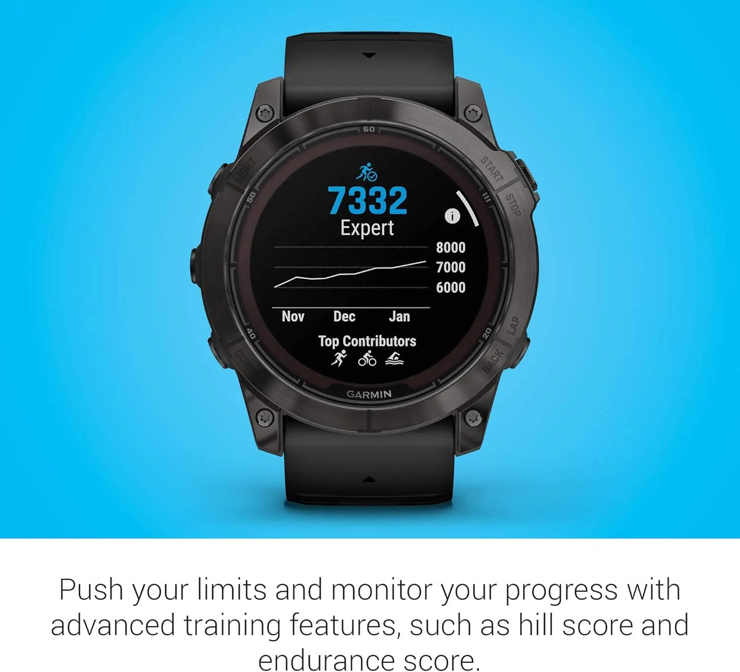 Garmin fēnix 7X Pro Sapphire Solar, Multisport GPS Smartwatch, Built-in Flashlight, Solar Charging Capability, 010-02778-10, Black