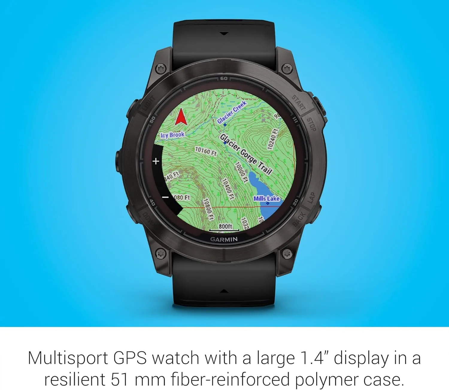 Garmin fēnix 7X Pro Sapphire Solar, Multisport GPS Smartwatch, Built-in Flashlight, Solar Charging Capability, 010-02778-10, Black