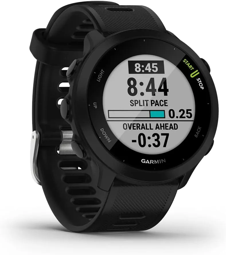 Garmin Forerunner 55, GPS Running Watch with Daily Suggested Workouts, Up to 2 weeks of Battery Life, Black - 010-02562-00