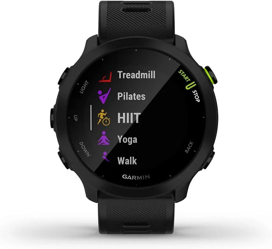 Garmin Forerunner 55, GPS Running Watch with Daily Suggested Workouts, Up to 2 weeks of Battery Life, Black - 010-02562-00