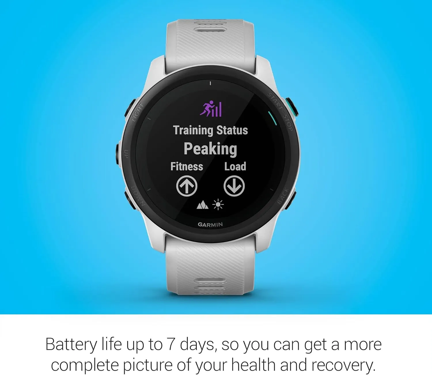 Garmin Forerunner 745, GPS Running Watch, Detailed Training Stats and On-Device Workouts, Essential Smartwatch Functions, Whitestone