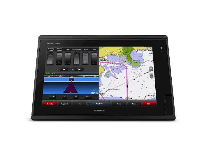 Garmin GPSMAP7616 Chartplotter Bluechart G2 & Lakevu HD US