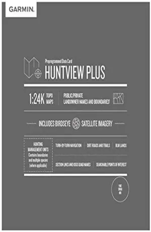 Garmin Huntview Plus, Preloaded microSD Cards With Hunting Management Units for Garmin Handheld GPS Devices, Florida
