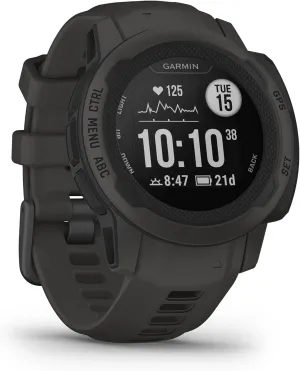 Garmin Instinct 2S, Smaller-Sized GPS Outdoor Watch, Multi-GNSS Support, Tracback Routing, Graphite, 40 MM - (Renewed)