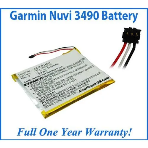 Garmin Nuvi 3490 Battery Replacement Kit with Tools, Video Instructions, Extended Life Battery and Full One Year Warranty