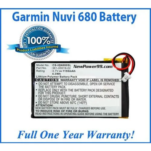 Garmin Nuvi 680 Battery Replacement Kit with Tools, Video Instructions, Extended Life Battery and Full One Year Warranty