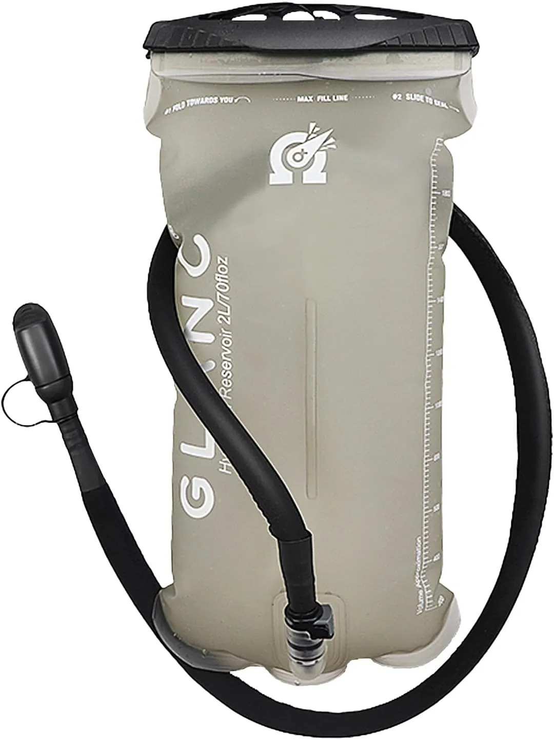 GLANC Hydration Bladder - 2L / 3L Water Bladder for Hiking Backpack, BPA Free Leakproof Water Reservoir for Hydration Pack, Insulated Hose & High Flow Bite Valve