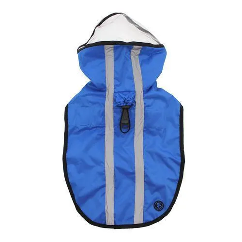Gooby Adjustable Dog Raincoat - Blue