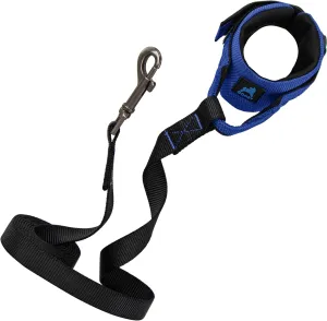 Gooby Easy Fit Wrist Band Surfer Leash - Blue, 6 FT - Comfortable Hands Free Leash with Elastic Band for Small, Medium and Large Dogs