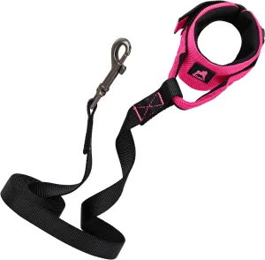 Gooby Easy Fit Wrist Band Surfer Leash - Hot Pink, 6 FT - Comfortable Hands Free Leash with Elastic Band for Small, Medium and Large Dogs