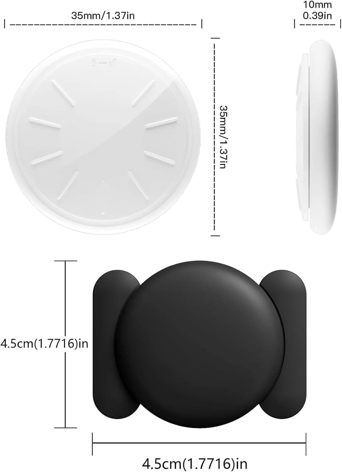 GPS Car Tracker,Vehicle Tracker with Magnetic Case,Real-Time Location Tracker Work with Apple Find My(iOS Only),No Monthly Fee Real-time GPS Tracker for Car,Van,Motorbike,Caravan,etc. (Black,2PCS)