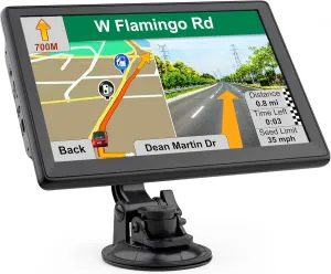 GPS Navigator for Car Navigation System - 9 Inch GPS for Vehicles Truck Commercial Drivers with 2025 Offline Maps Lifetime Free Map Update, Voice Turn Guidance, Speedcam alerts, Red Light Warning, FM