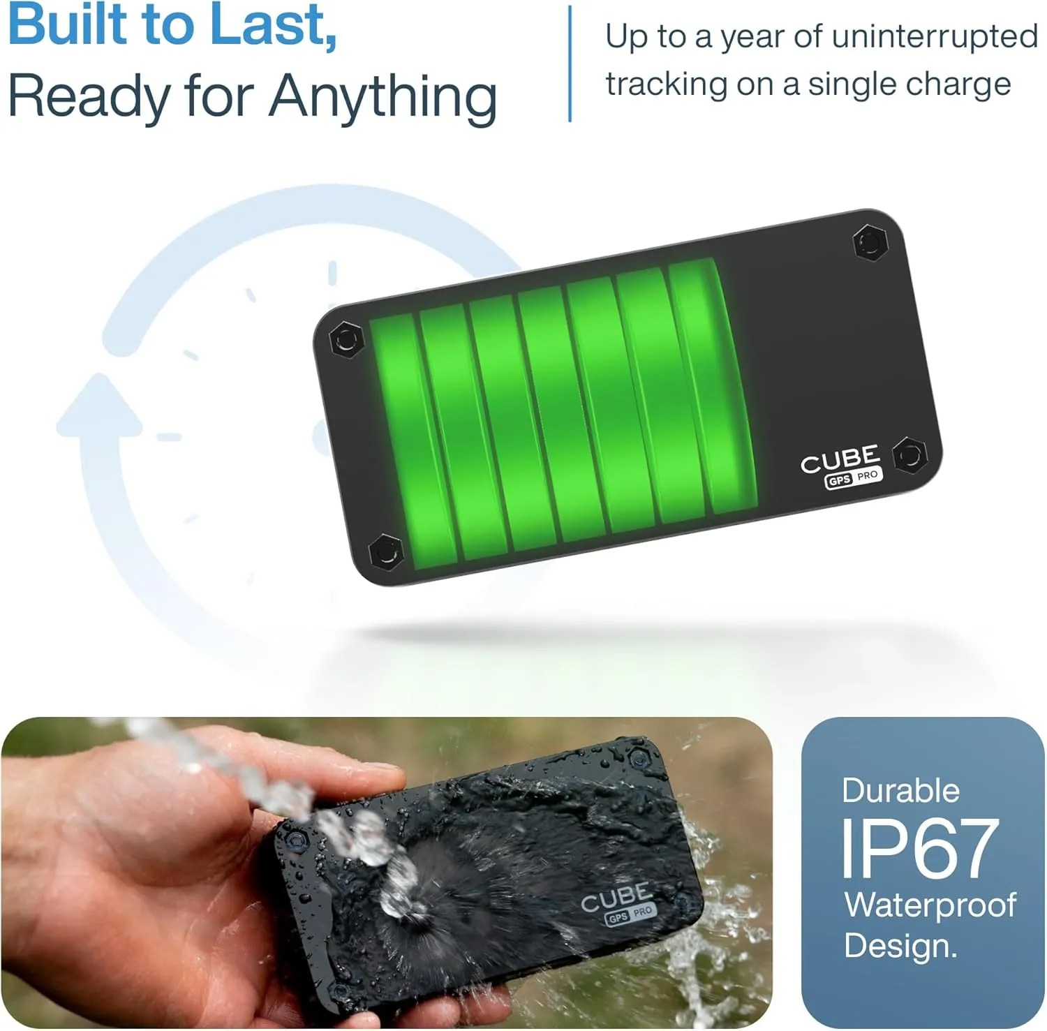 GPS Tracker for Vehicles – Magnetic GPS Car Tracker, Real Time Worldwide Location Geo-Fencing, Hidden Tracking Device for Fleet Assets, Truck, Auto, Trailer, 1 Year Battery, Subscription Required