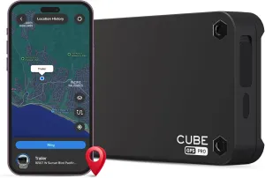 GPS Tracker for Vehicles – Magnetic GPS Car Tracker, Real Time Worldwide Location Geo-Fencing, Hidden Tracking Device for Fleet Assets, Truck, Auto, Trailer, 1 Year Battery, Subscription Required