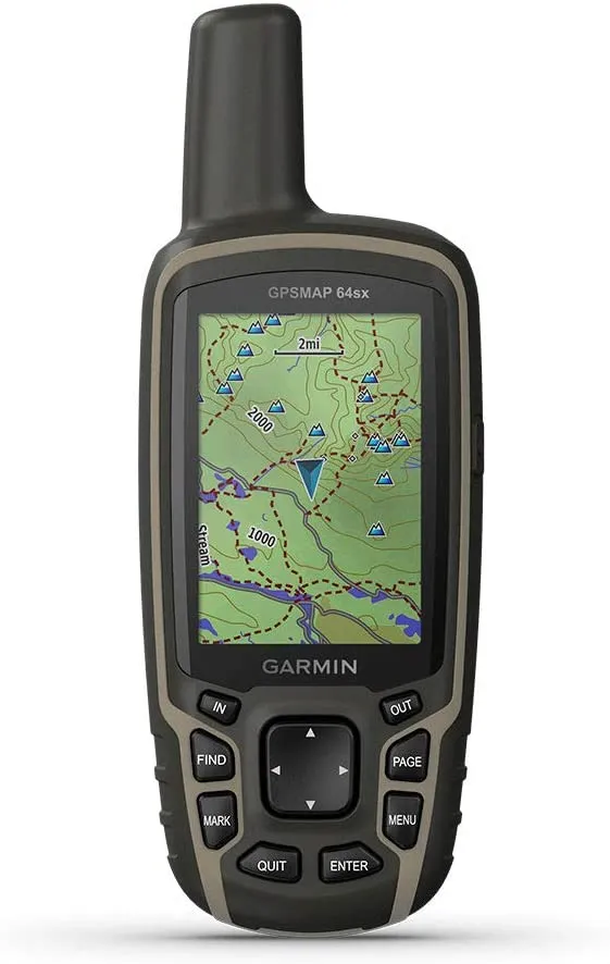 GPSMAP 64sx, Handheld GPS with Altimeter and Compass, Preloaded with TopoActive Maps