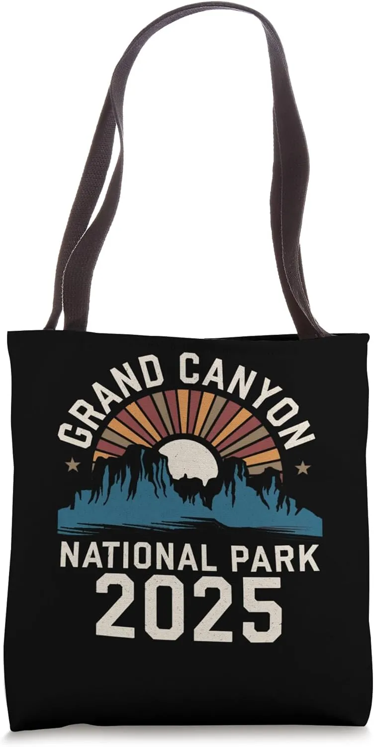 Grand Canyon National Park 2025 Camping Hiking Family Trip Tote Bag