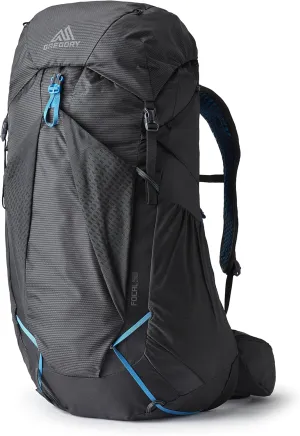 Gregory Focal 58L Unisex Ultralight Backpacking Pack with Freefloat Suspension, Aluminum Frame, Ventilated Backpanel, Small, Ozone Black