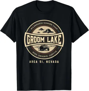Groom Lake Summer Wilderness Camp - Funny Area 51 Alien UFO T-Shirt