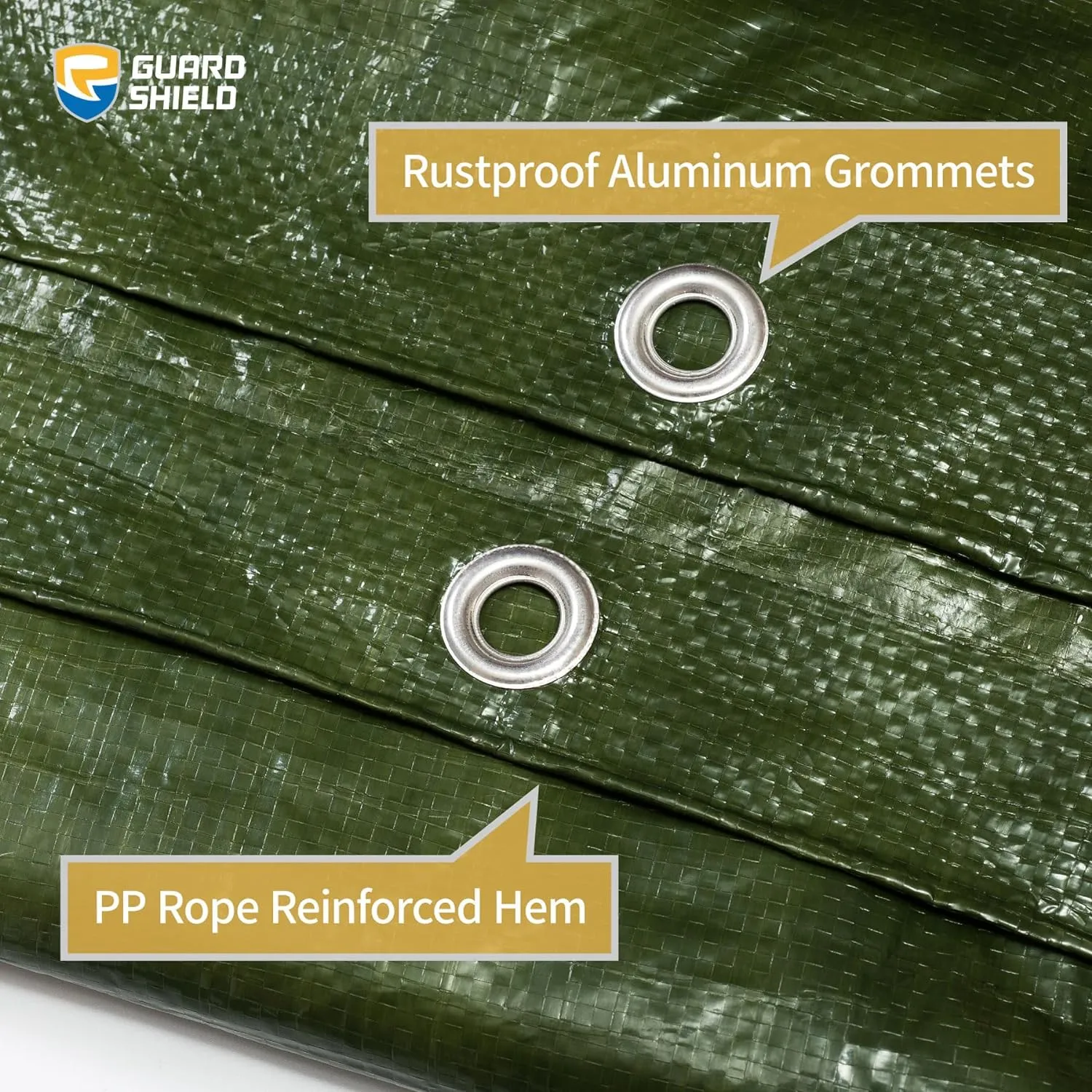 GUARD SHIELD Green Tarp Waterproof 8x10 Feet Medium Duty All Purpose Poly Tarps Cover 7mil