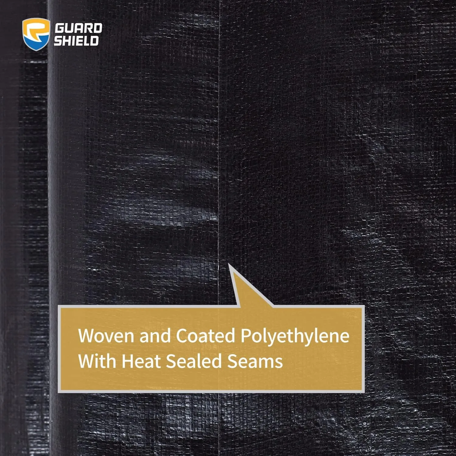 GUARD SHIELD Tarps Heavy Duty Waterproof 10x20 Feet Black Poly Tarp Cover Outdoor Thick UV Resistant Tarpaulin with Grommets 10mil (2-Pack)