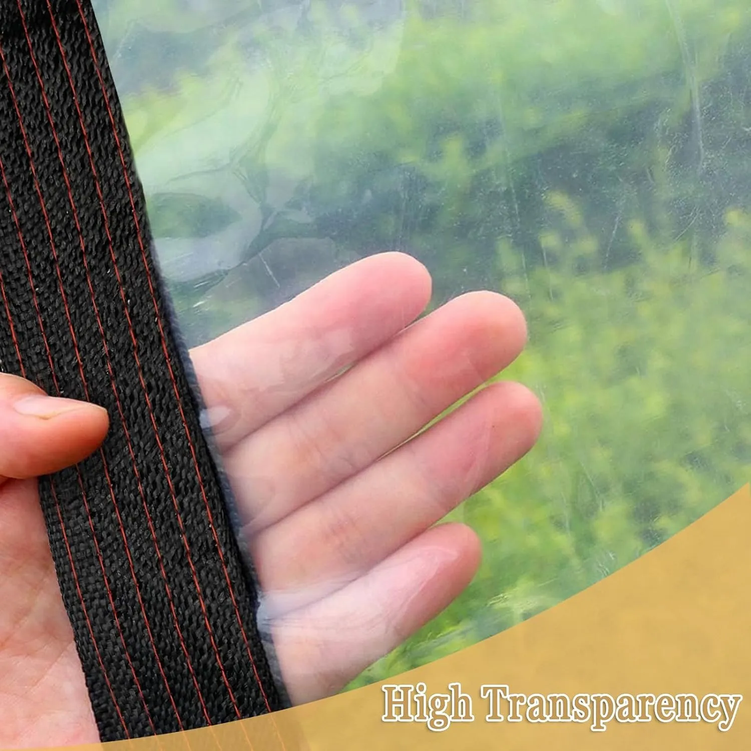 Heavy Duty Waterproof Tarps, 6x6 FT Clear Window Plastic for Winterizing - Vinyl Tarp with Grommets Rope - Ideal for Outdoor Projects DIY Solutions Patio Garden Year-Round Outdoor Spaces