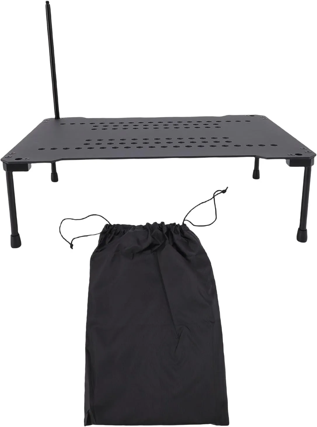 Height Adjustable Camping Table, Carbon Steel Aluminum CNC Finished Picnic Table Foldable Legs & IGT Compatibility Hiking Camp for BBQ, Fishing & Travel