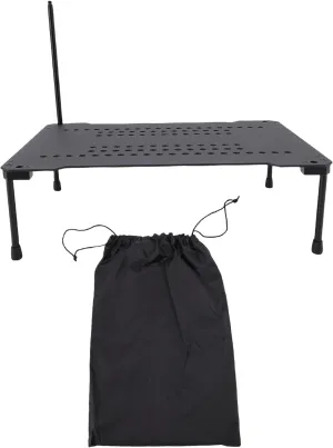 Height Adjustable Camping Table, Carbon Steel Aluminum CNC Finished Picnic Table Foldable Legs & IGT Compatibility Hiking Camp for BBQ, Fishing & Travel