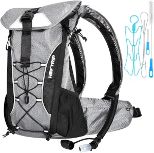 HEYTRIP Hydration Backpack with 3L TPU Water Bladder, Hydration Bladder Cleaning Kit, Insulated Hiking Backpack Lightweight 600D for Running Cycling Hiking Biking Camping