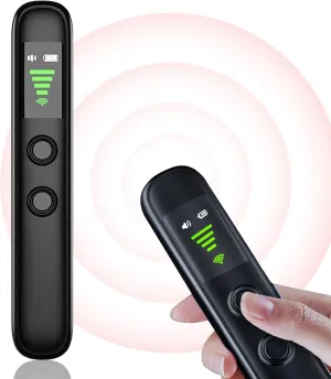 Hidden Camera Detector Portable Anti-Spy Camera Finder Bug Detector to Find Mini Camera Device Listen/GPS Tracker Device Finder for Travel Hotels Offices Cars, 4 Levels Sensitivity 3 Modes
