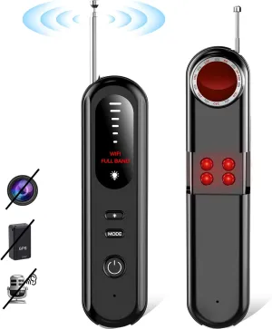 Hidden Camera Detector Spy Camera Finder,Bed Bug Hidden Camera Detectors for Hotels,RF Detectors for Travel,GPS Tracking/Tracker Device Detector for Car,5 Levels Sensitivity 3 Modes