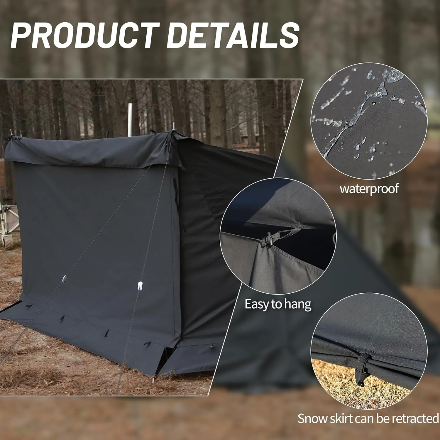 Himalaya Camping Tent Combination Pack, Hot Tent with Stove Jack Insulated Tent Outdoor Shelter for Camping Hiking