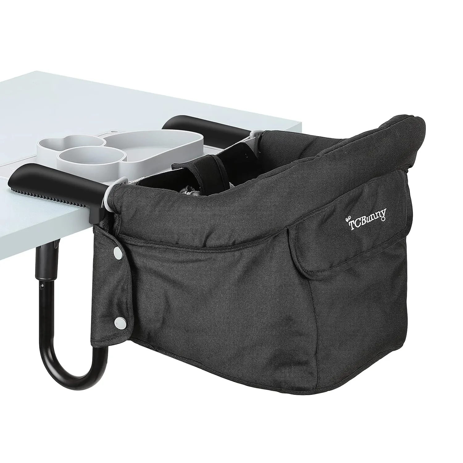 Hook-On High Chair, Fold-Flat Storage, Removable Seat Cushion, Dining Tray Plus