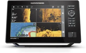 Humminbird XPLORE 10 GPS Fish Finder Head Unit with MEGA Side Imaging  & HD Touchscreen Display (Control Head Only, No Transducer)