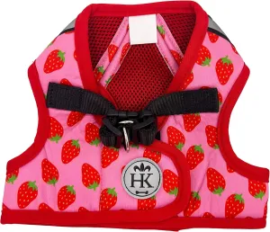 Huxley & Kent Hudson Walking & Training Harness - Strawberry (Extra-Small, 6-10lbs) - Easy Control Step-in Mesh Vest Harness with Reflective Strips for Safety - H&K