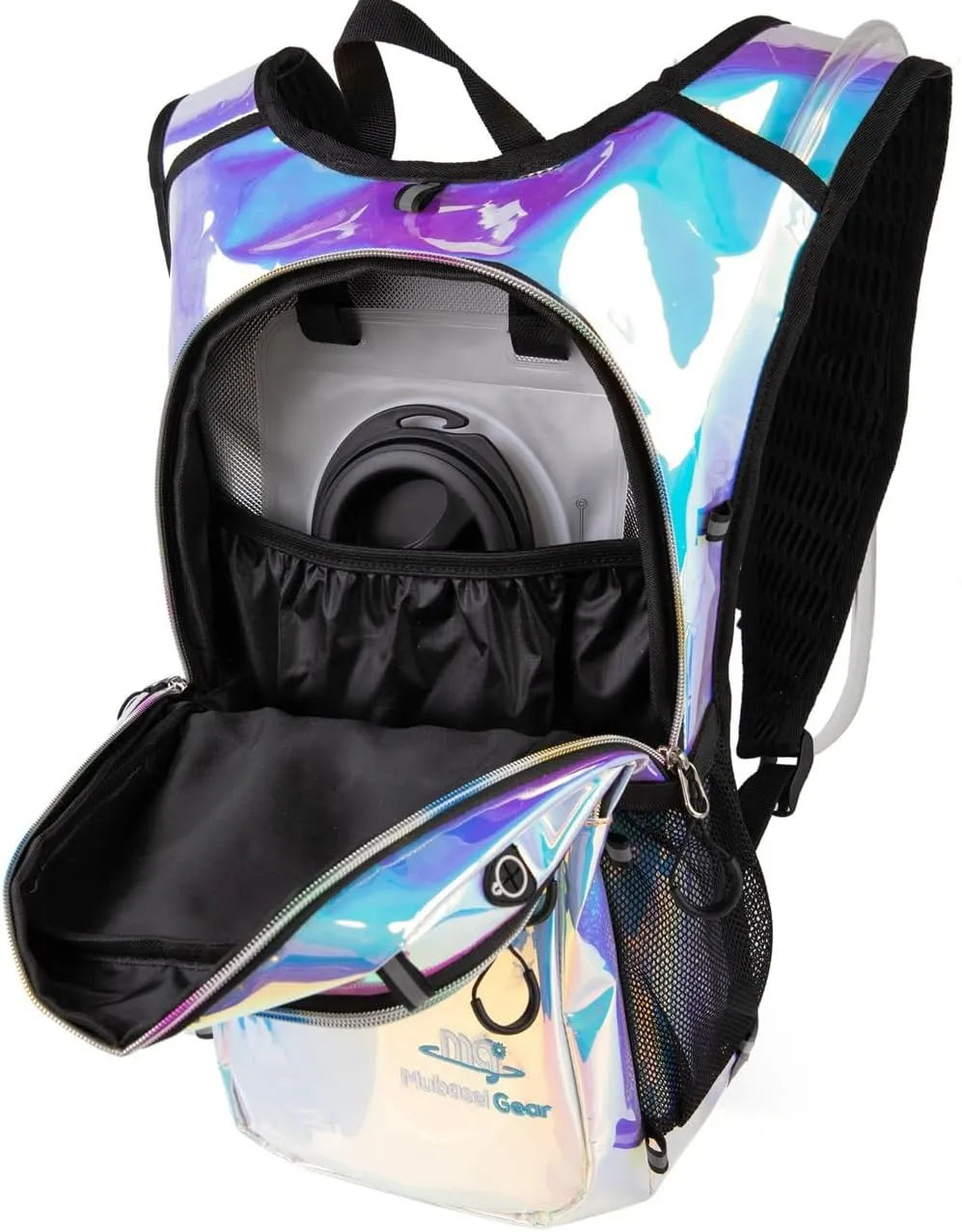 Hydration Backpack Pack with Cool Lights, 2L Water Bladder, Lightweight Bag for Running, Hiking, Bike, Climbing, Music Festival Essential, and Rave